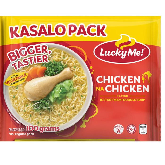 Lucky Me Chicken na Chicken Kasalo Pack 100g