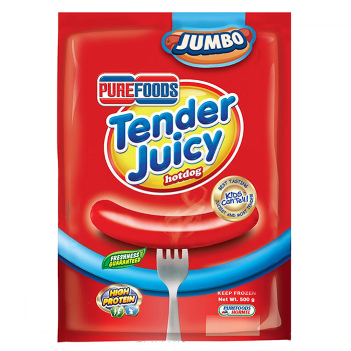 Purefoods Tender Juicy Hotdog Jumbo 500g