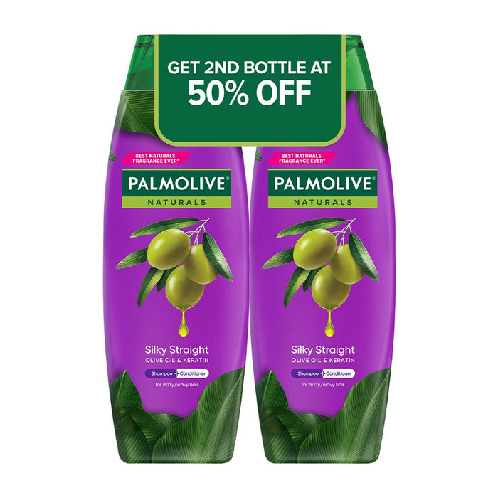 Palmolive Silky Straight Shampoo & Conditioner 180ml 2s