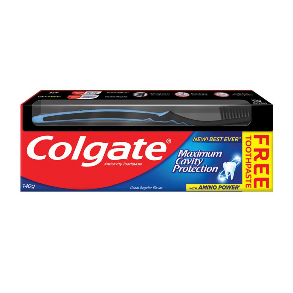 Colgate Toothpaste Regular 95ml (140g) + Toothbrush — Primo Mart