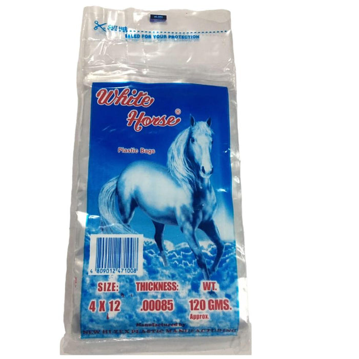 Plastic Bag (White Horse) 4x12