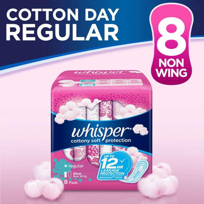 Whisper Cottony Clean NonWing 8as