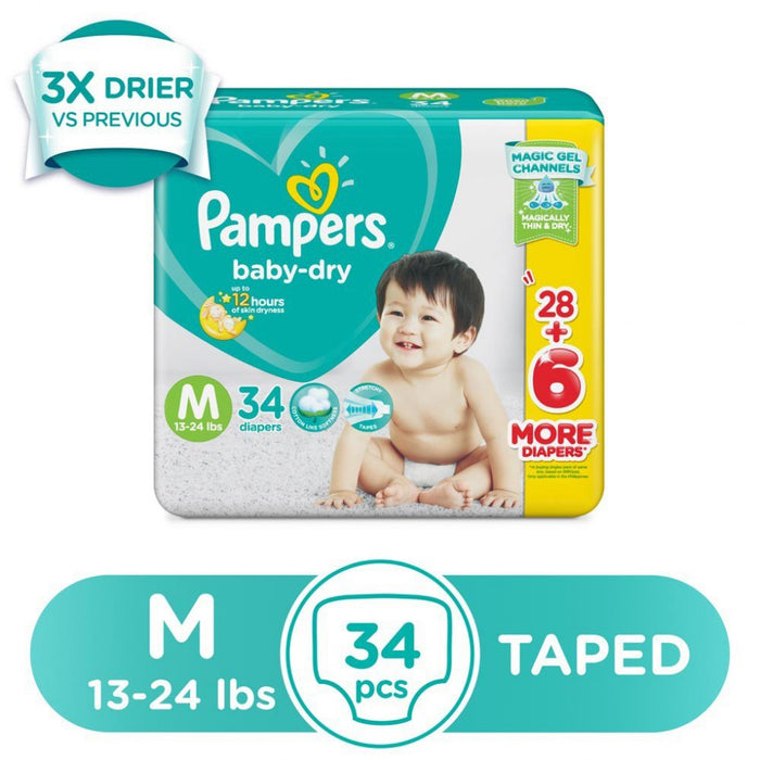 Pampers Diaper Baby Dry M 34as
