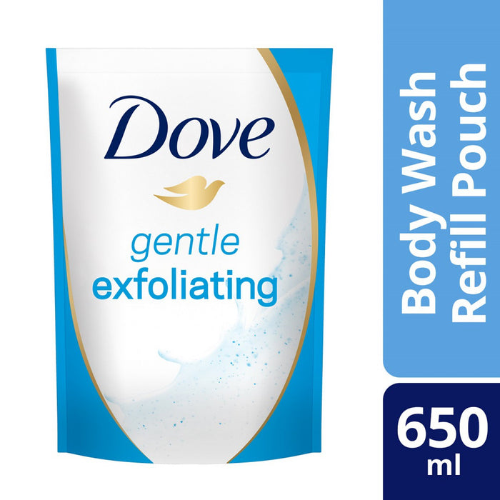 Dove Body Wash Refill Pouch Gentle Exfoliating 650ml