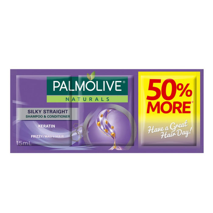 Palmolive Silky Straight Shampoo & Conditioner (Violet) 15ml