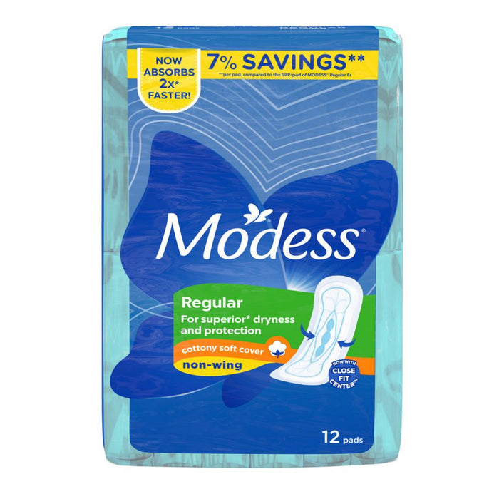 Modess Cottony Soft Reg Maxi NonWing 12s
