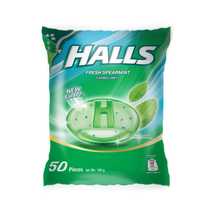 Halls Candy Spearmint 50as