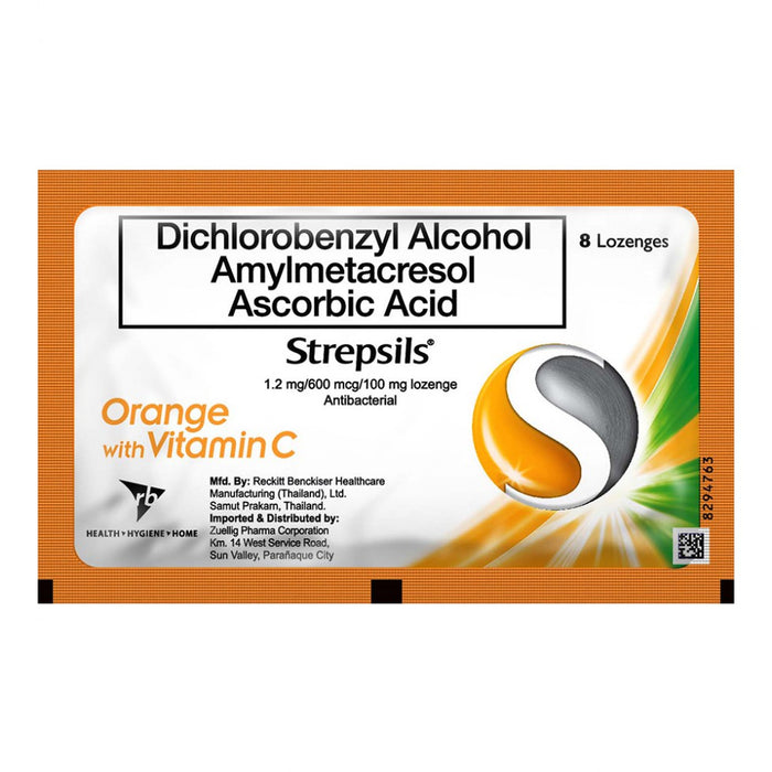Strepsils Orange Vitamin C 8s