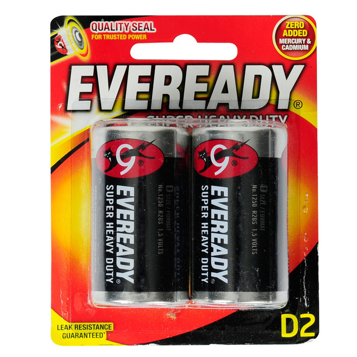 Eveready Battery Black D 2s