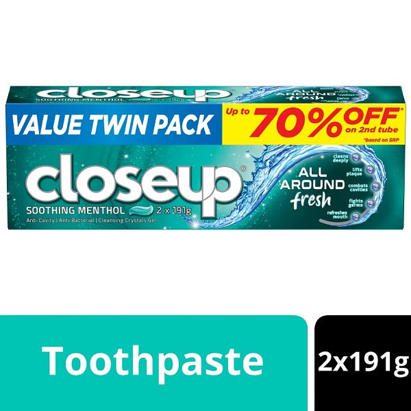 Close Up Soothing Menthol 2x191g