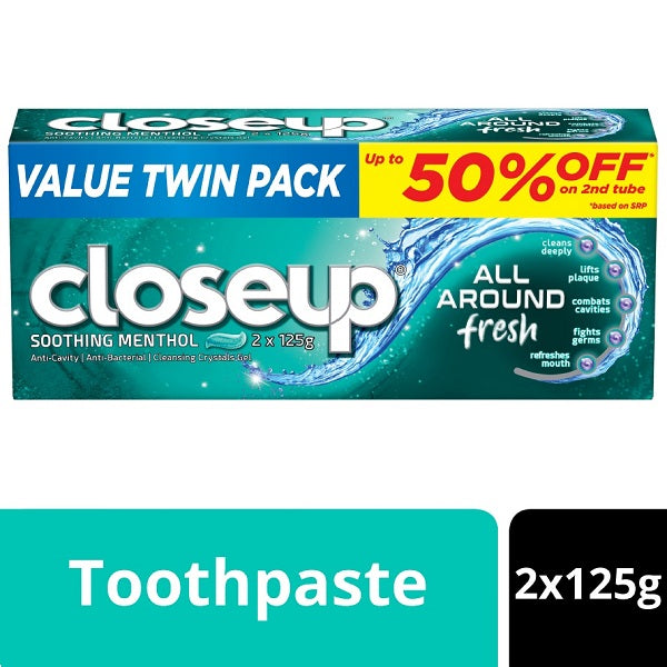 Close Up Soothing Menthol 2x125g