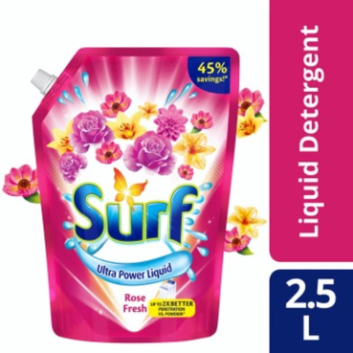 Surf Liquid Detergent Rose Fresh Pouch (Pink) 2.5L