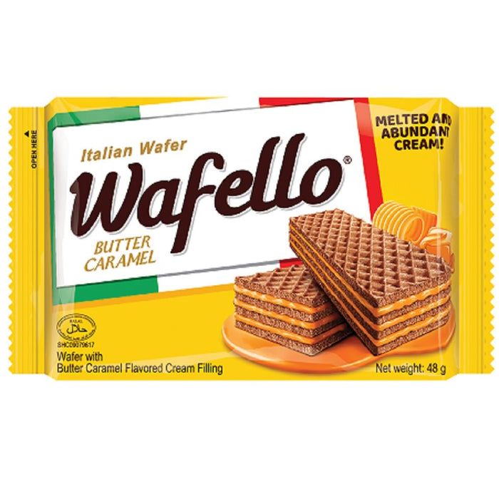 WAFELLO WAFER BUTTER CARAMEL 48G