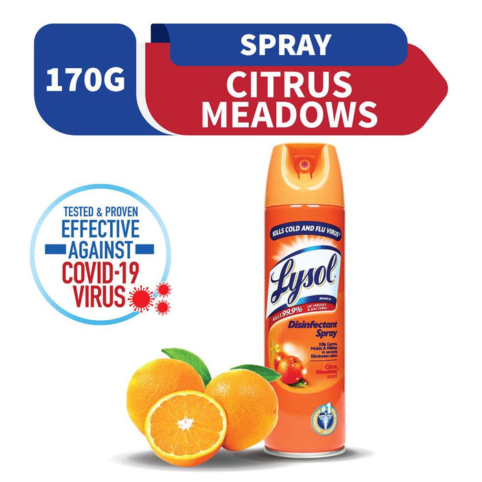 Lysol Disinfectant Spray Citrus Meadows Scent 170g