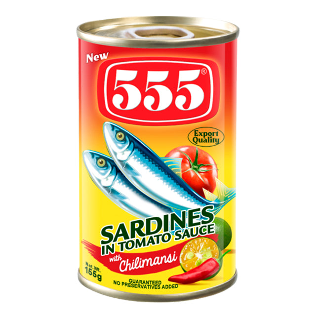 555 Sardines in Tomato Sauce w/ Chilimansi 155g