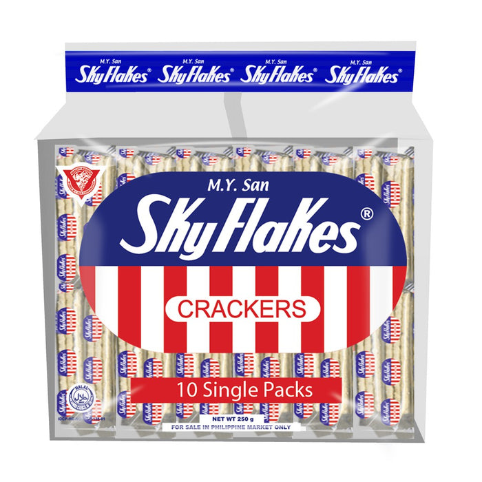 M.Y. San Sky Flakes Crackers 10x25g