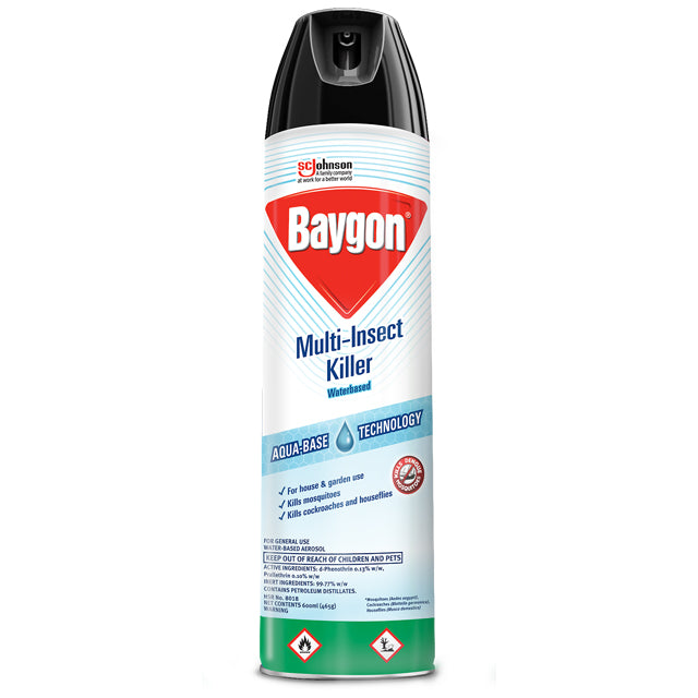 Baygon Multi Insect Killer Waterbased Aero 600ml