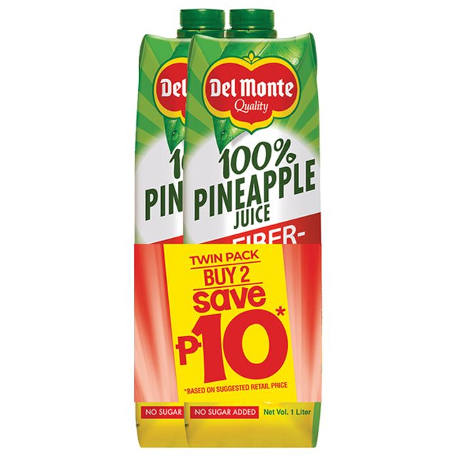 P Del Monte Juice Pineapple w Fiber 2x1L