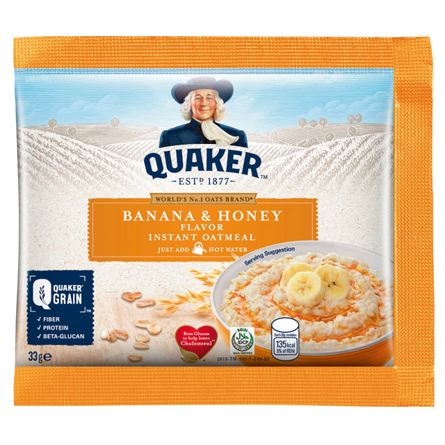 Quaker Oats Instant Banana Honey 33g 5+1