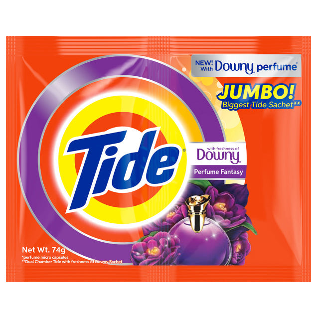 (P) Tide Detergent Powder w/ Downy Perfume Fantasy 74g 6+1