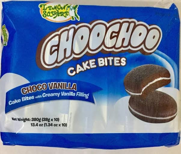 Lemon Square Choochoo Cake Bites Choco Vanilla 10x38g