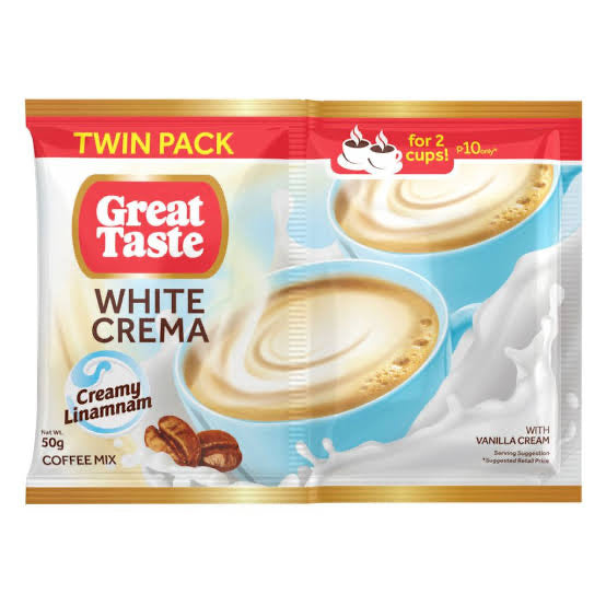 (10) Great Taste White Crema Twin 10x50g