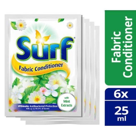 (6) Surf Fabric Conditioner Antibac w/ Mint Extracts 6x25ml