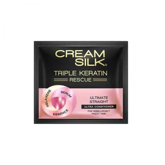 (12) CreamSilk Triple Keratin Ultimate Straight (Pink) 12x10ml