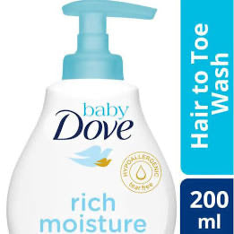 Baby Dove Hair to Toe Wash Rich Moisture 200ml