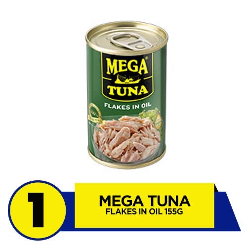 Mega Tuna Flakes Flakes and Oil 155g