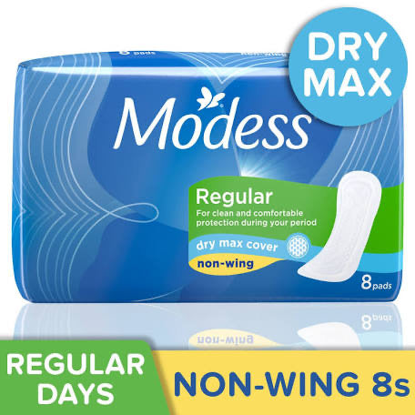 Modess Dry Max Reg Non-Wing 8’s