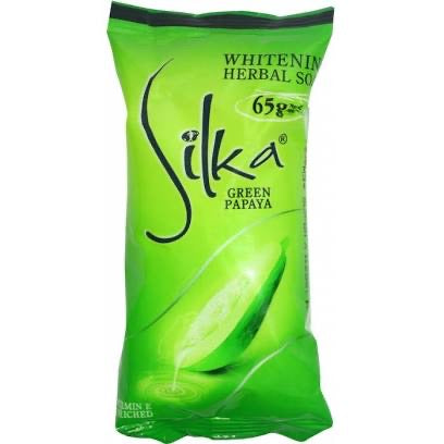 (P) Silka Soap Green Papaya 8x65g Free Sardine