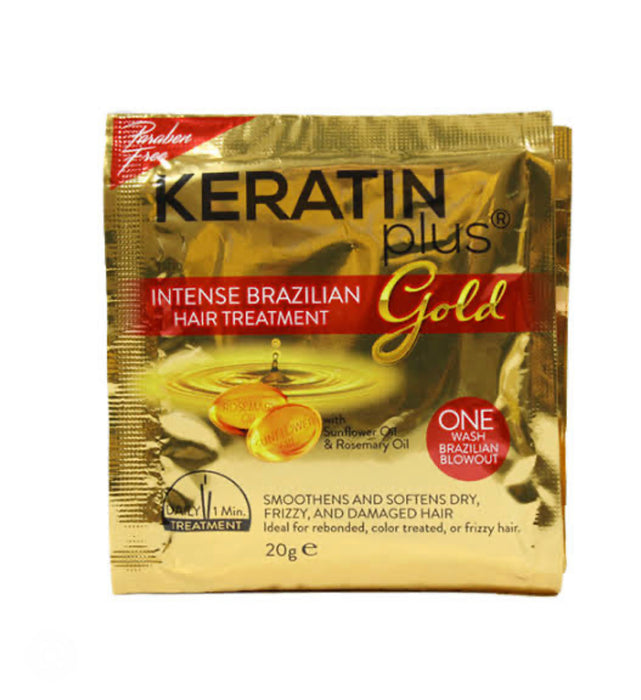 (12) Keratin Plus Gold 12x20g