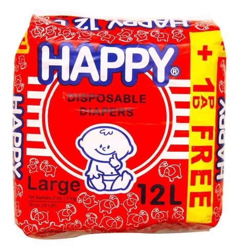 Happy Diaper L 12+1’s