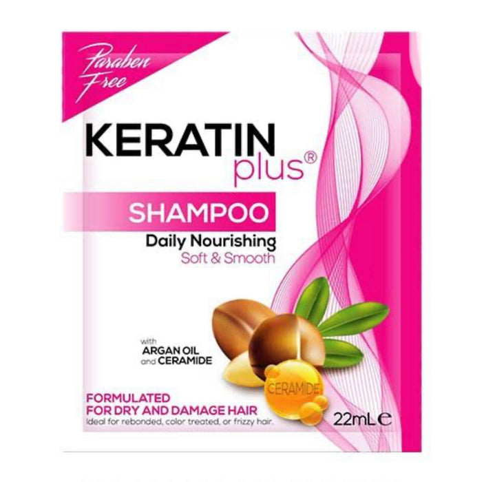 (12) Keratin Plus shampoo daily nourishing 12x24ml